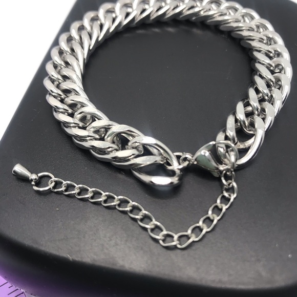 Cuban Link Stainless Steel Bracelet Women - Picture 3 of 4